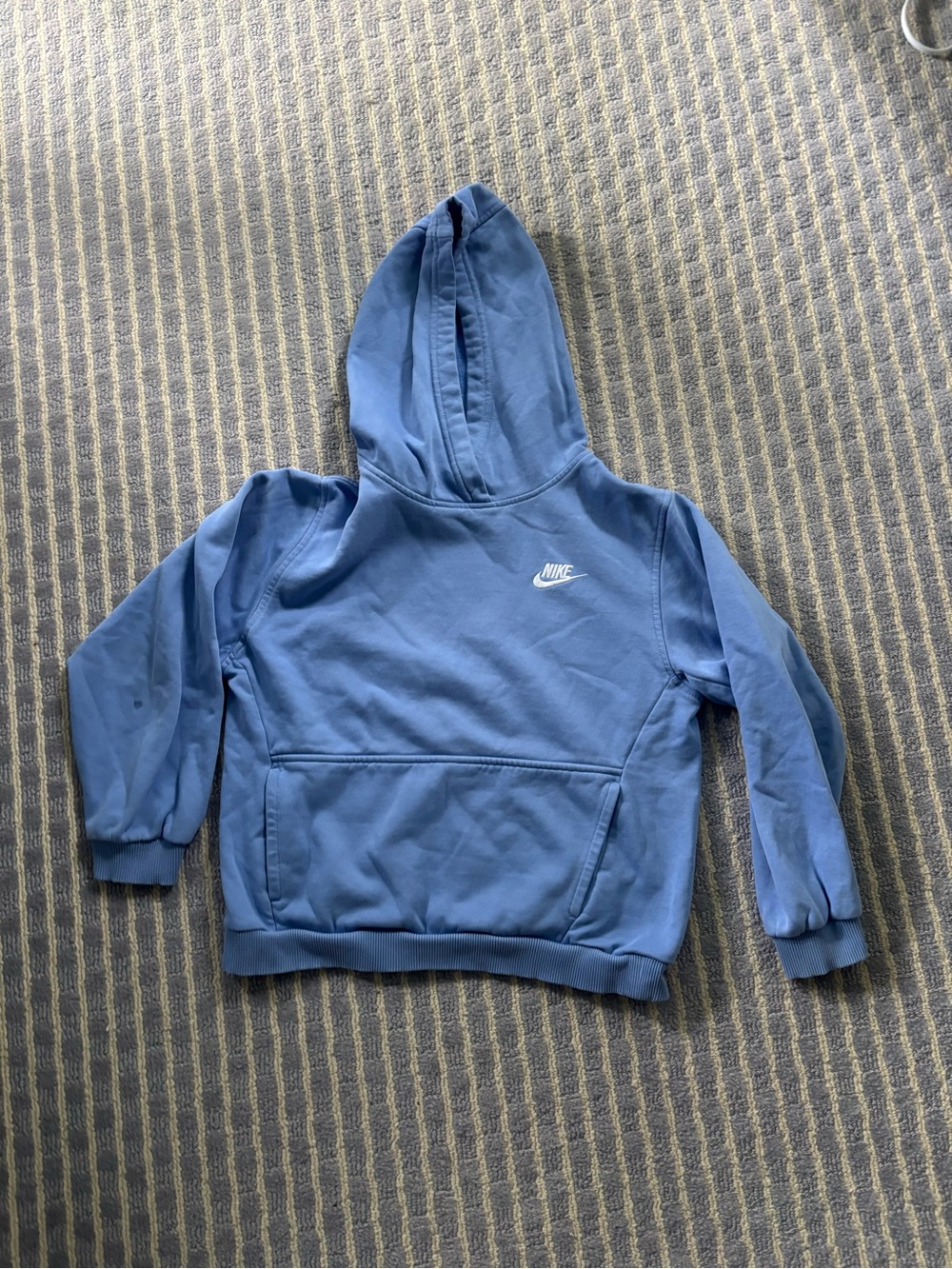 Nike Kids Blue Pullover Hoodie with White Swoosh
